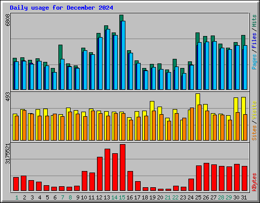 Daily usage for December 2024