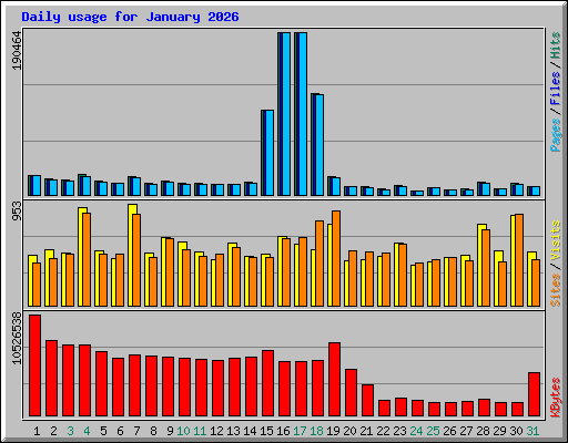Daily usage for January 2026