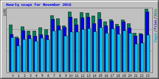 Hourly usage for November 2016