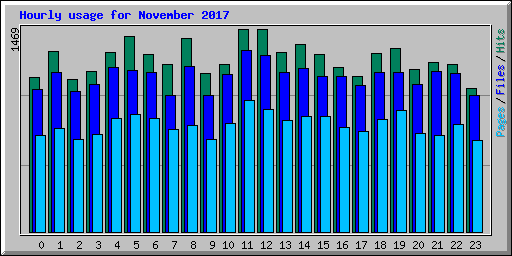 Hourly usage for November 2017