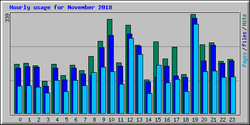 Hourly usage for November 2018