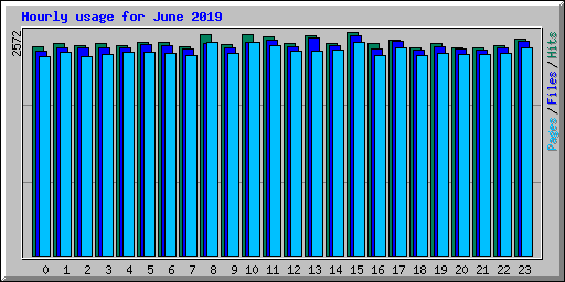 Hourly usage for June 2019