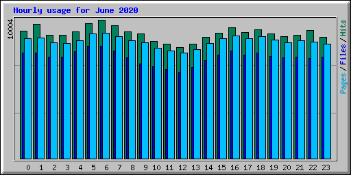 Hourly usage for June 2020