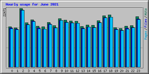 Hourly usage for June 2021