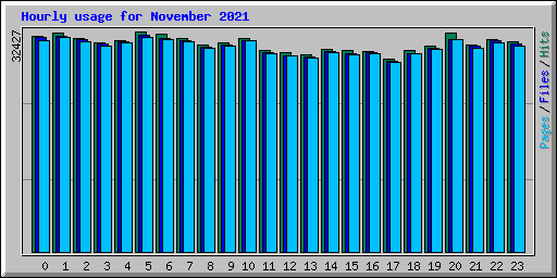 Hourly usage for November 2021