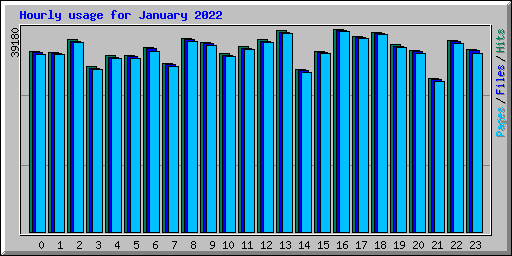 Hourly usage for January 2022