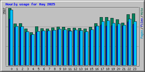 Hourly usage for May 2025