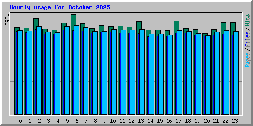 Hourly usage for October 2025