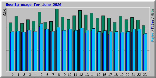 Hourly usage for June 2026